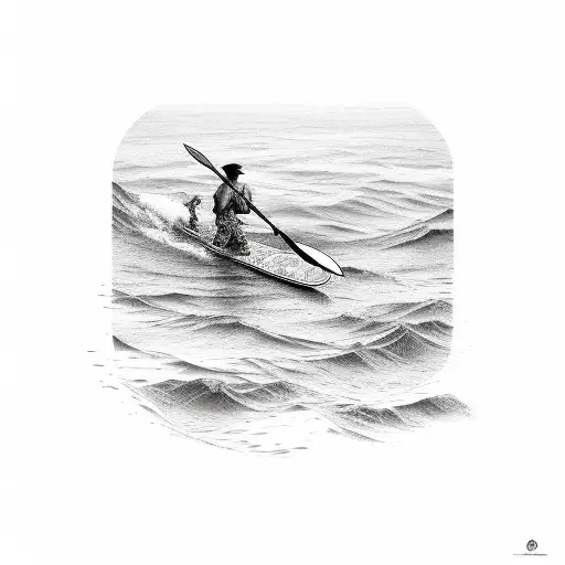 Sea With Hawaiian Paddle