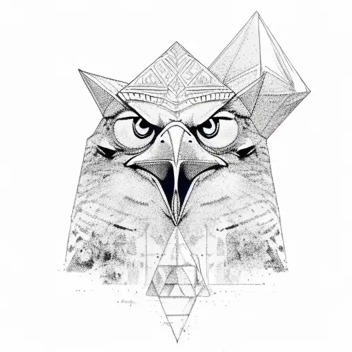 Piramid With An Eagle Con The Top