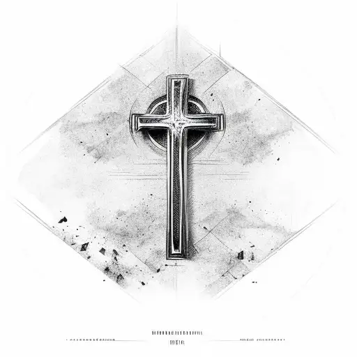 Christian Cross With Long Sword