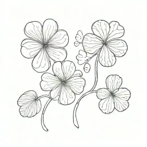 Matching Tattoo For 5 Leaf Clover