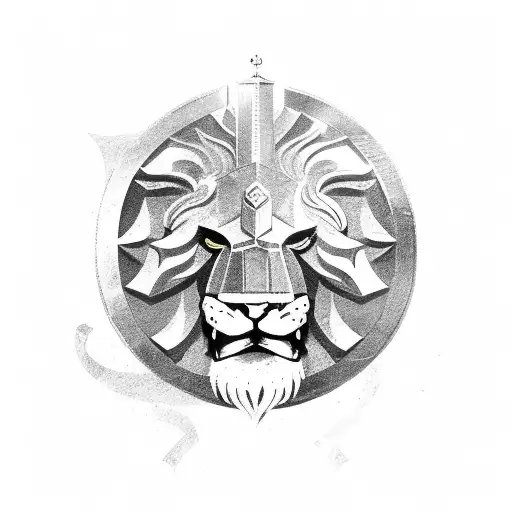 Lion And Crusader Shield