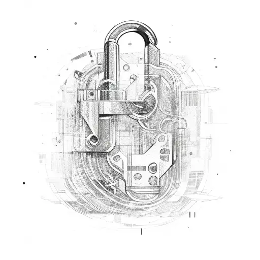 Abstract Carabiner Sketch