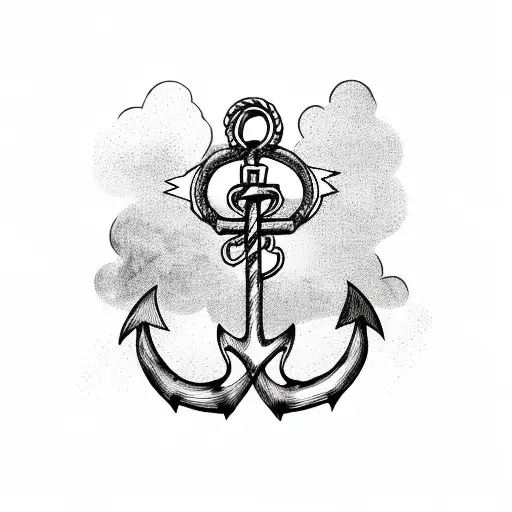 Anchor With Lightning