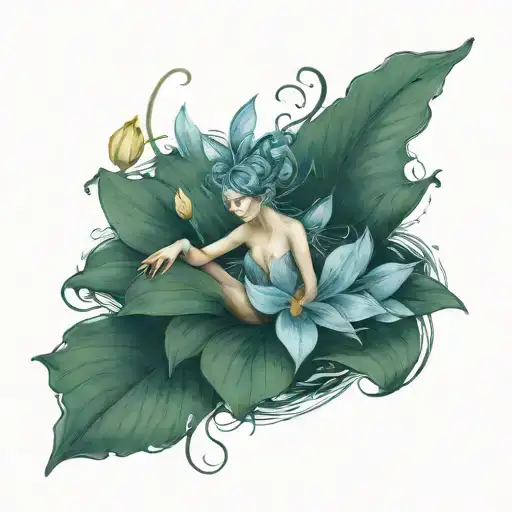 Fairie On Water Lillie Flower