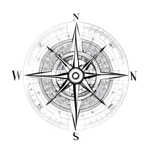 Compass With Flowers