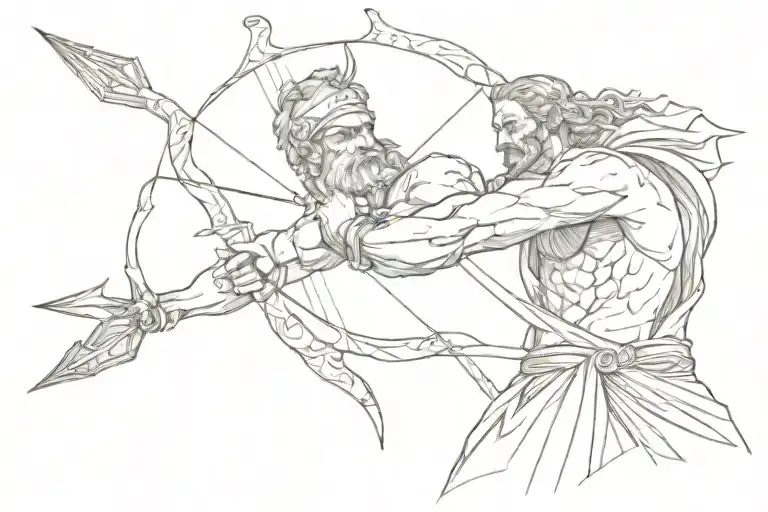 Greek God Holding Arrow
