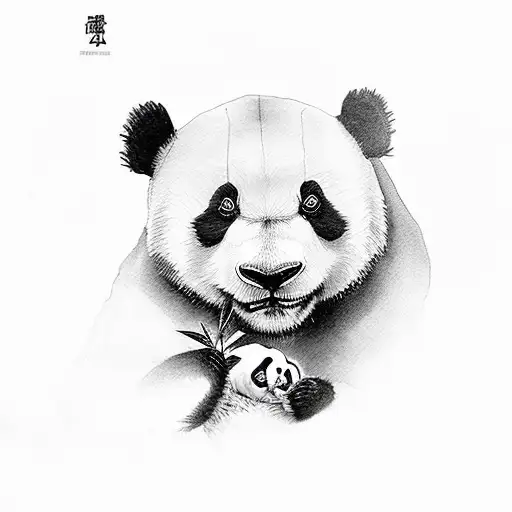Panda With A Butterfly On Its Nose