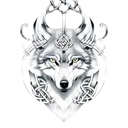 Viking Wolf Knotwork