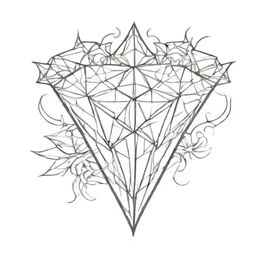 Diamond With Crown Over The Top