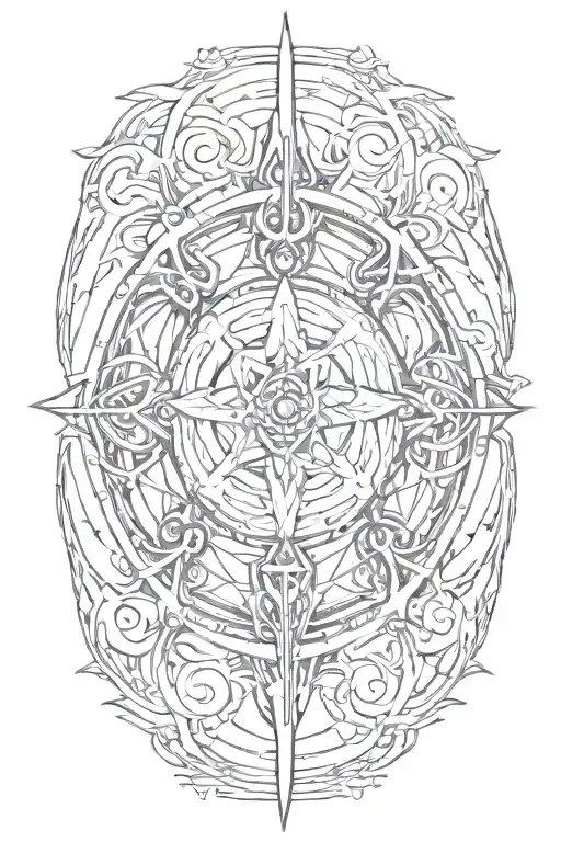 Sadomasochism Symbol Incorperating Mental Health And Macabre Pain Elements