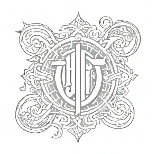 Intricate Lettering Design With A Hidden Thief Symbol
