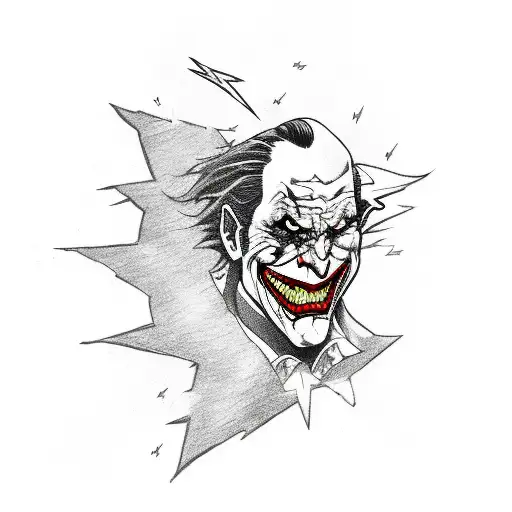 Joker With Lightning Bolts