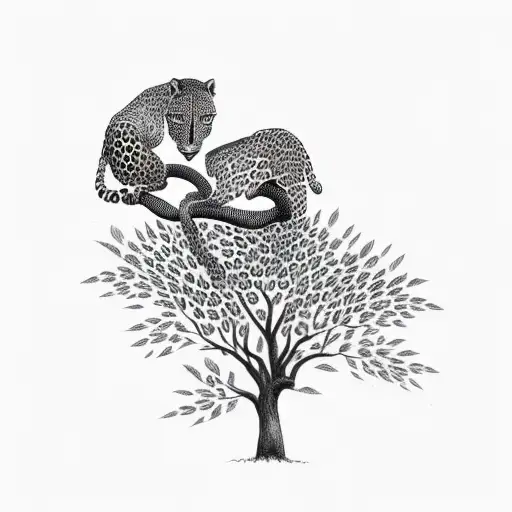 Leopard Sitting In A Tree