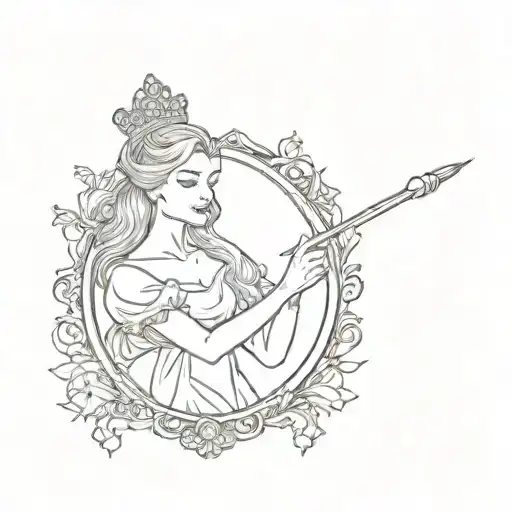 Handheld Princess Mirror Reflecting Self Love