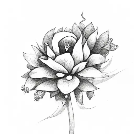 Smokey Little Flower Branch