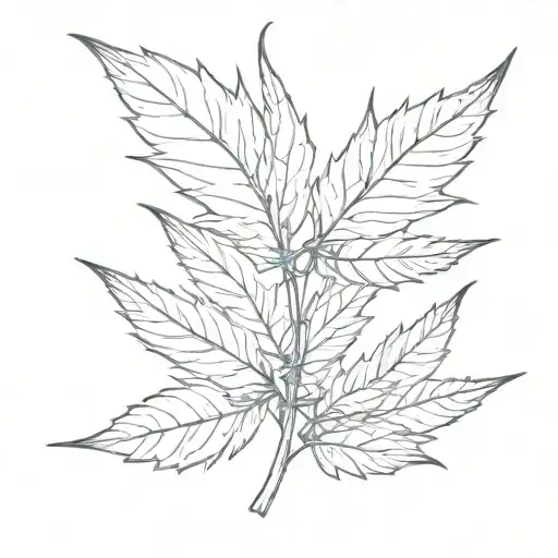 Weed Leaf Intertwined