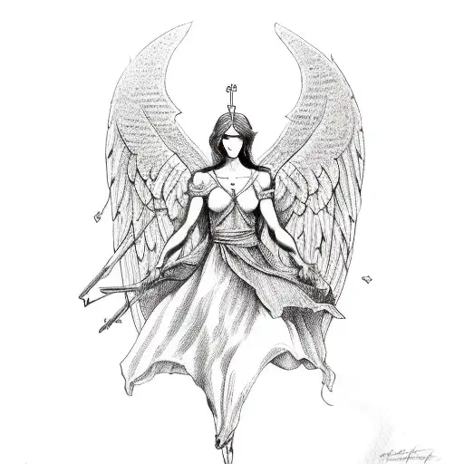 The Word Revolution With Evol In Red With An Angel