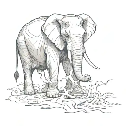 An Elephant Crushing A Human