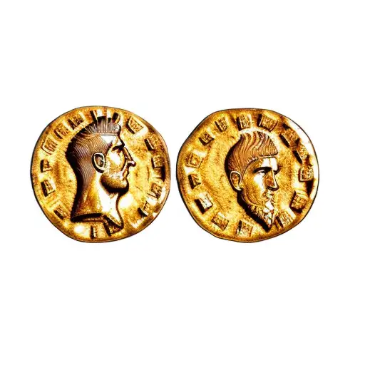A Gold Coin Of Roman Emperor Julius Caesar
