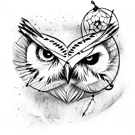 Owl With Dream Catcher