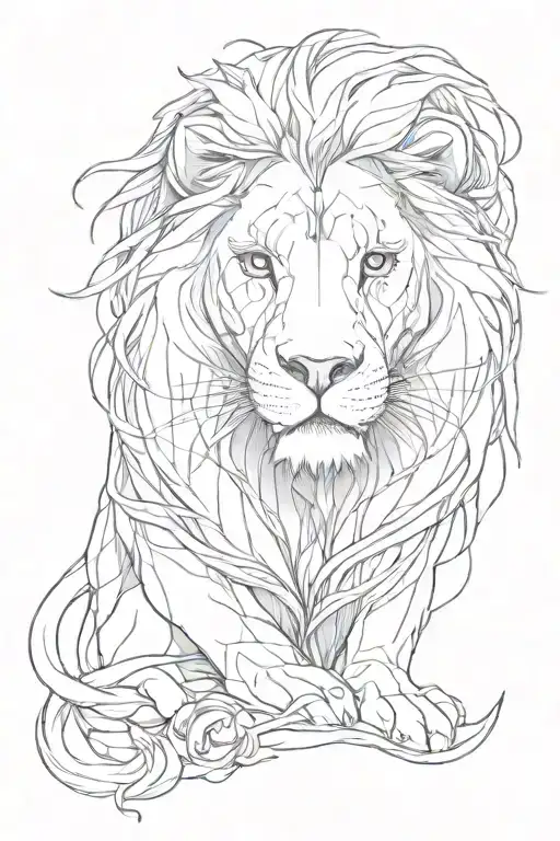 Line Work Lion