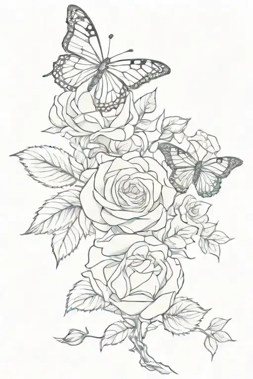 Butterfly Rose Tress