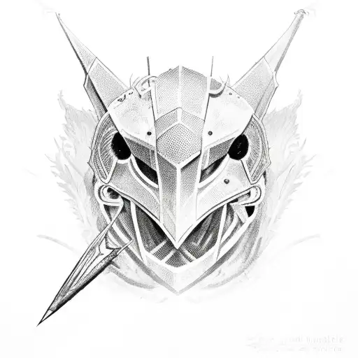 Knight With Red Ayes Black Wings In The Back