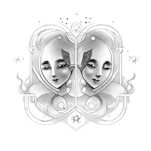 Gemini Zodiac Symbol With A Smile