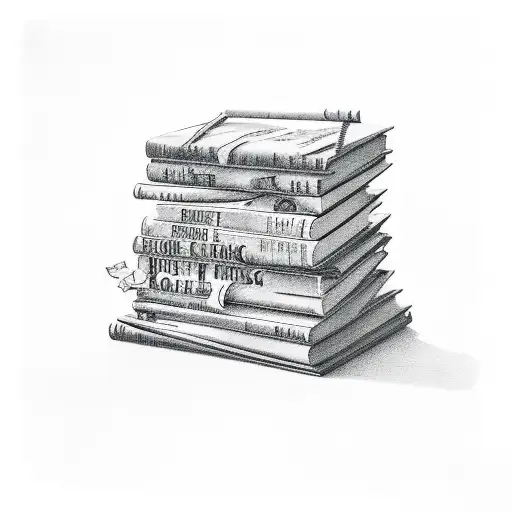 Book Stack With Catcher In The Rye On Top