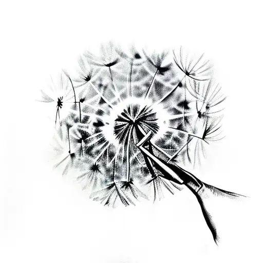 A Hand Holding A Dandelion