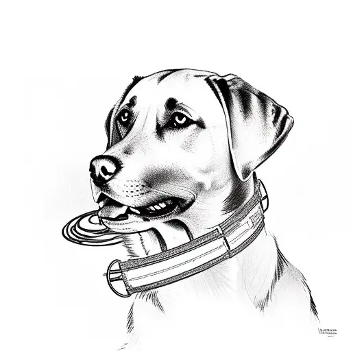 A Labrador Surrounded By Various Dog Training Equipment