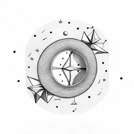 Half Moon With Constellation