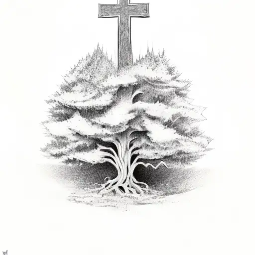Tree With A Cross