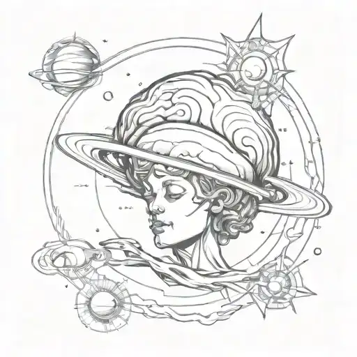 Brain With Saturn Ring