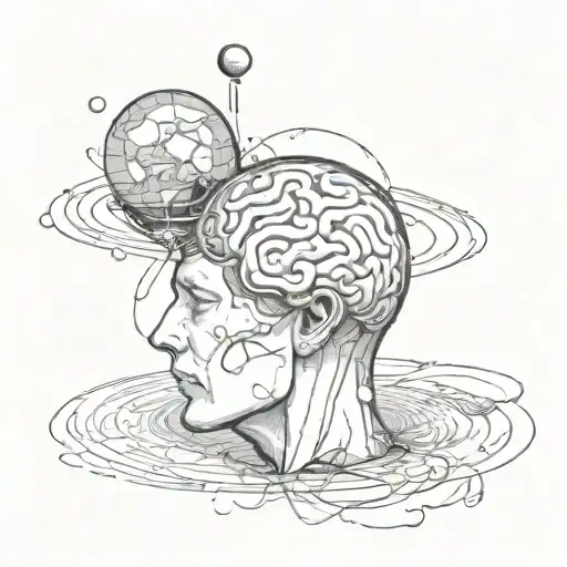 Brain With Planet Ring Around It