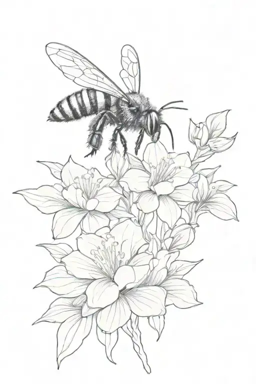 Plant Weird With A Bee And Flower