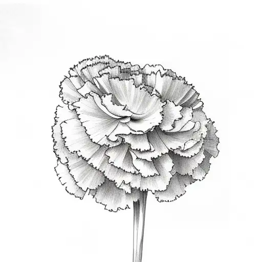 Several Carnations In A Rectangle With Black Background