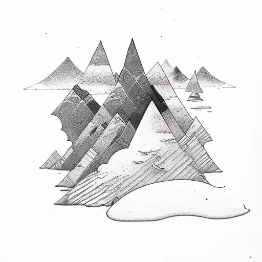 Sea And Mountains And Book