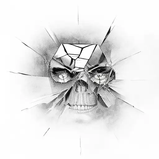 A Shattered Mirror With Lyrics From Your Favorite Dark Rap Song