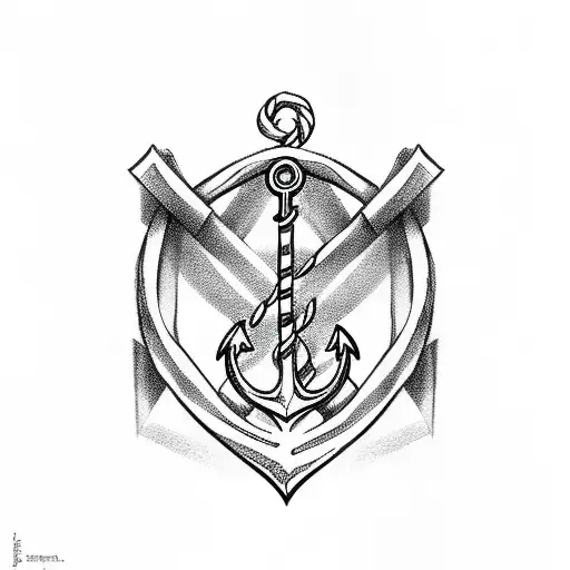 Anchor With Cancer Ribbon