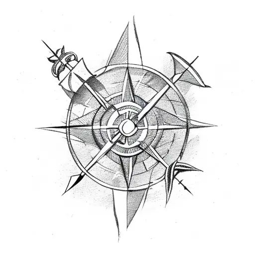 Arrow Spear With Compass