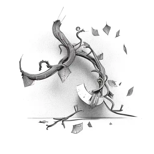 Vine Falling Off A Shelf