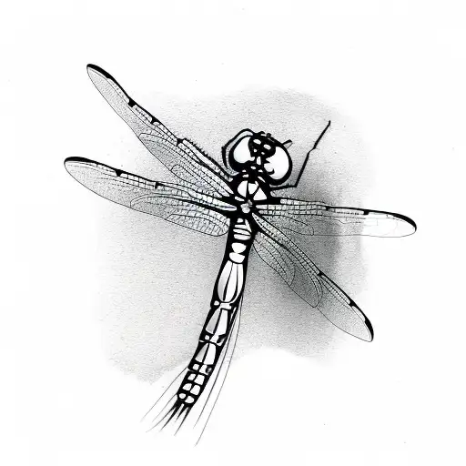 Dragonfly With Flowers