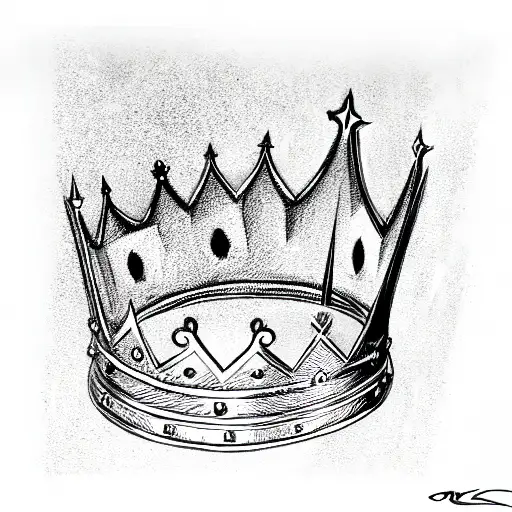 King's Crown Under Which Goes The Word Rex