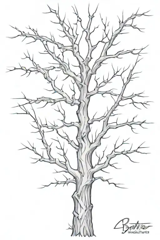 Barbed Wire Tree Branches