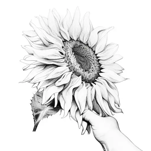 Holding Hands With Sunflower Wrapped Around Them
