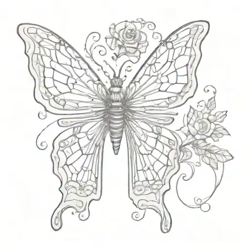 Skeleton Back Spine Tattoo Rib Cage Is Butterfly Wings