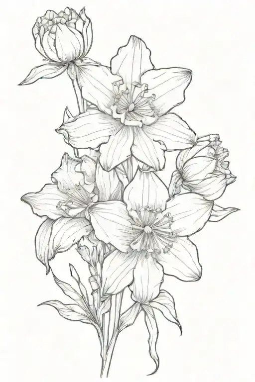 Daffodil Daisy Poppy Morning Glory Flowers