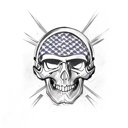 Rebel Flag Skull Sparten Helmet