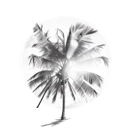 Palm Tree Sunrise Beach